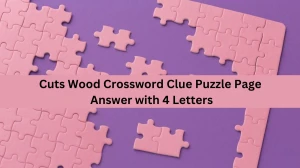 Cuts Wood Crossword Clue Puzzle Page Answer with 4 Letters