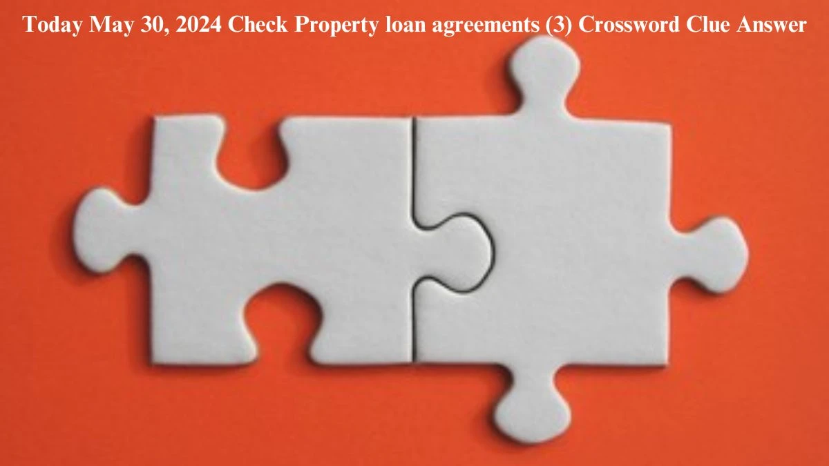 Today May 30, 2024 Check Property loan agreements (3) Crossword Clue Answer