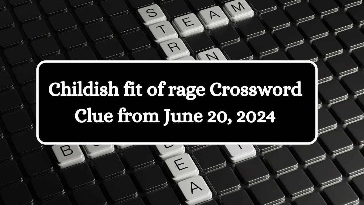 Childish fit of rage Crossword Clue from June 20, 2024