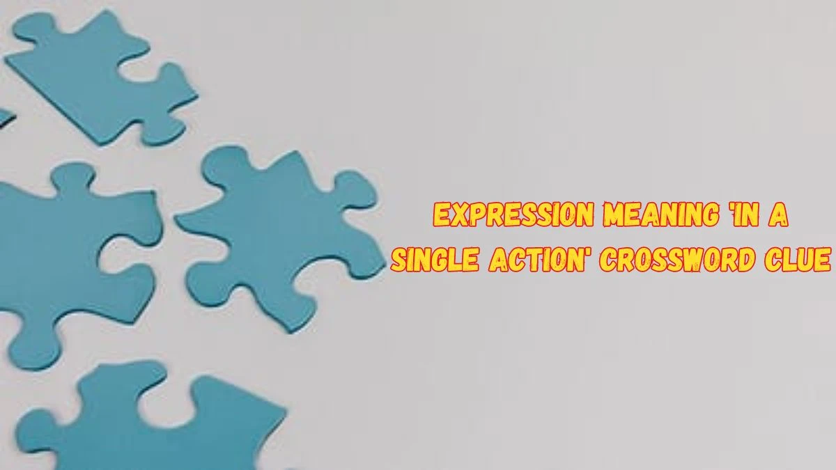 Expression Meaning 'in a Single Action' Crossword Clue from June 05, 2024 Answer Revealed