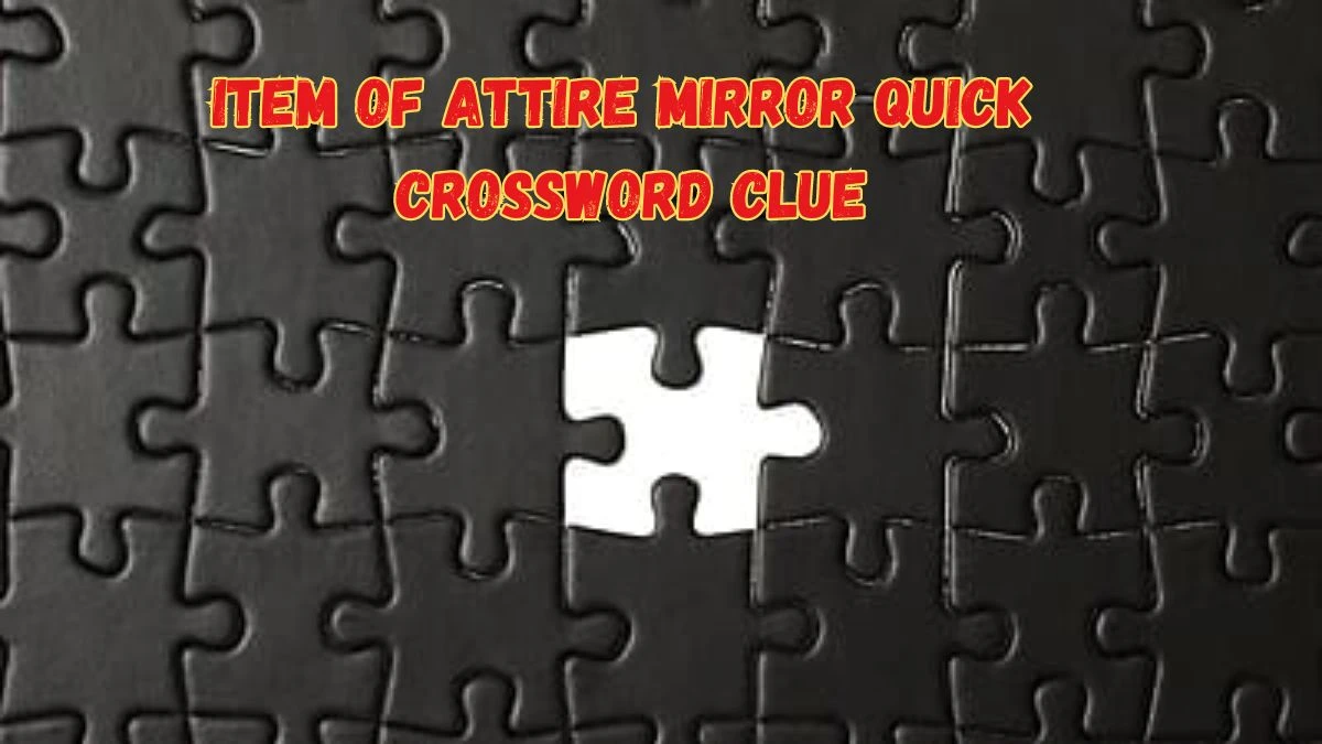 Item of Attire Mirror Quick Crossword Clue From June 03, 2024
