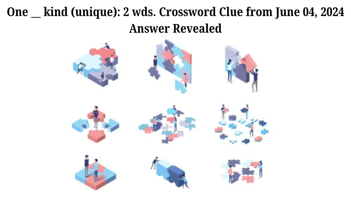 One __ kind (unique) 2 wds. Crossword Clue from June 04, 2024 Answer