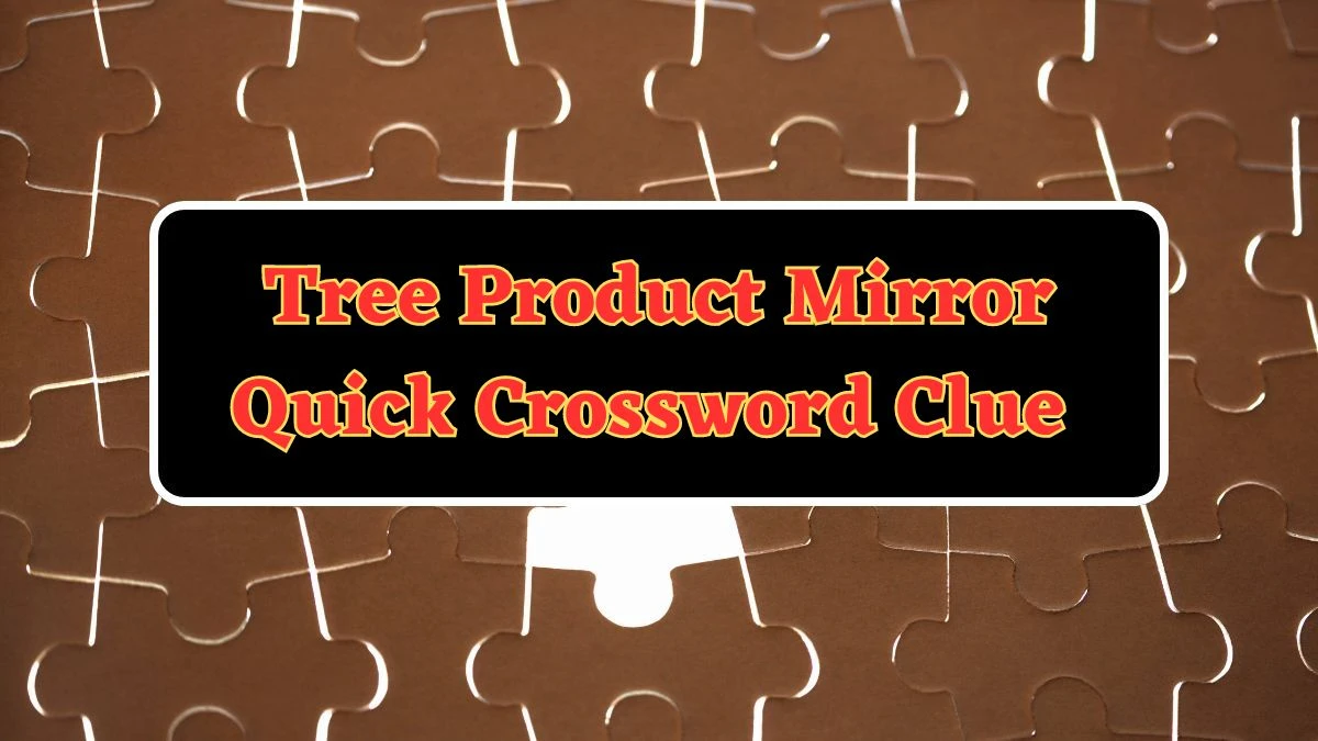 Tree Product Mirror Quick Crossword Clue with 5 Letters from June 20, 2024 Answer Revealed